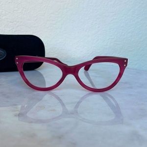 SEE Magenta/Burgundy/ Pink Cat-Eye Glasses Frames
